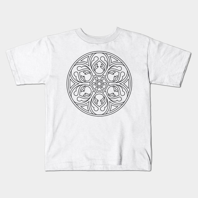 Inspirational MANDALA T-SHIRT MANDALA 031 Kids T-Shirt by abcmandalaclothing